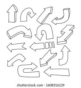 Sketch Arrows - Vector Pencil Ink Set