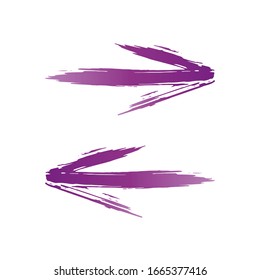 sketch arrows vector set. Hand drawn with ink. Vector illustration.