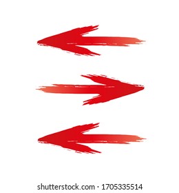 sketch arrows vector set. Hand drawn with ink. Vector illustration.