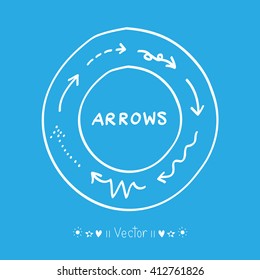 Sketch arrows vector set, Illustration EPS10 great for any use.