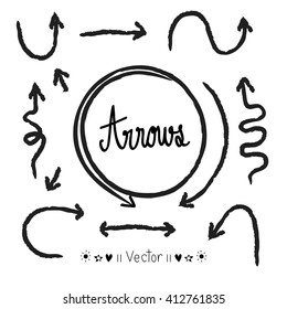 Sketch arrows vector set, Illustration EPS10 great for any use.
