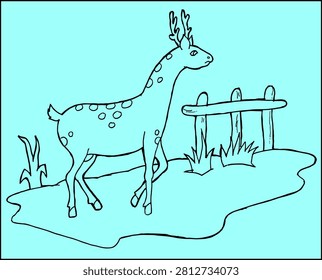 Sketch art drawing for coloring 