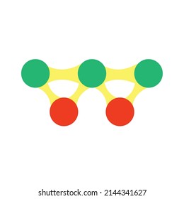 boceto de átomos, red atómica, logotipo, icono