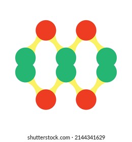 boceto de átomos, red atómica, logotipo, icono