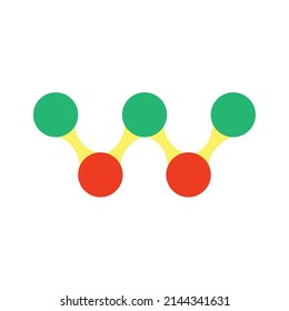 sketch of atoms, atom network, logo, icon