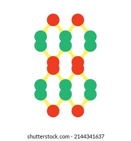 boceto de átomos, red atómica, logotipo, icono