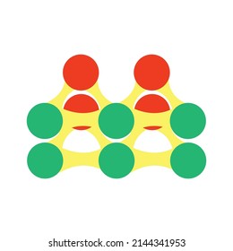 sketch of atoms, atom network, logo, icon