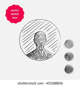 Sketch avatar Icon. 