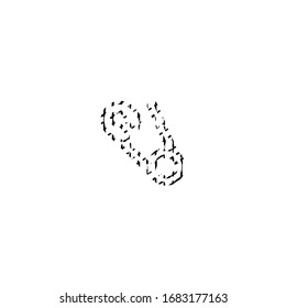 sketch of baby pin cartoon sticker design