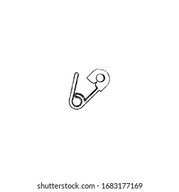 sketch of baby pin cartoon sticker design