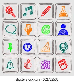 sketch of  back to school icon, vector illustration. 