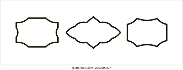 Skizze-Abzeichen-Symbol einzeln auf Rahmen-Vektorgrafik auf Vektorgrafik EPS10