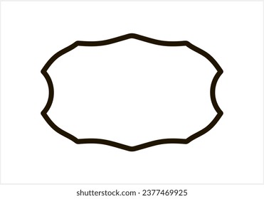 Sketch badge icon isolated Frame border vector stock illustration EPS 10