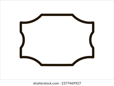 Sketch badge icon isolated Frame border vector stock illustration EPS 10