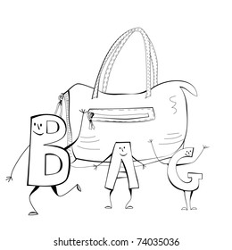 Sketch with bag