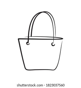 Sketch of bag. Line drawing
