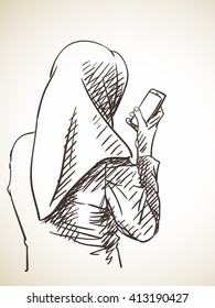 Dibujo de un hombre con cabeza calva parado detrás de la ilustración dibujada por la mano