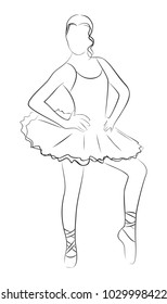 Sketch of ballerina.