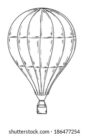 sketch of the balloon on white background