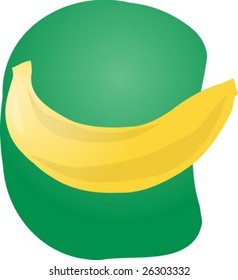 Sketch of banana fruit. Hand-drawn lineart look illustration