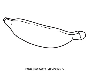Sketch Banana Fruit Outline Illustration