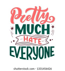 Sketch banner with fun slogan for concept design. Hand drawn illustration. Modern calligraphy quote. Typography tee print design. Cute lettering for kids fashion. Vector