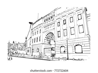 Hospital De La Santa Creu Sant Stock Vector (Royalty Free) 339800900 ...