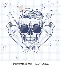 Sketch, barman skull