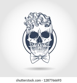 Sketch, barman skull