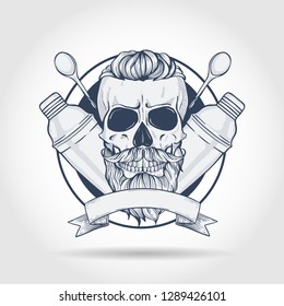 Sketch, barman skull