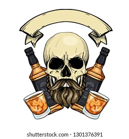 Sketch, barman skull
