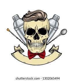 Sketch, barman skull