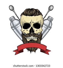 Sketch, barman skull