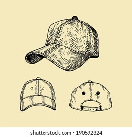 sketch of Baseball cap - Vector illustration