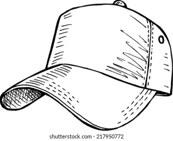 sketch of baseball cap - Vector illustration