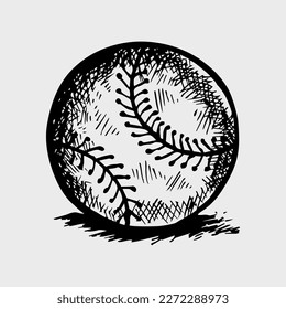 boceto del béisbol, aislado en fondo blanco