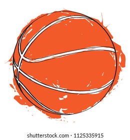 Sketch Of A Basketball Ball