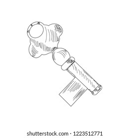 sketch of a beautiful key