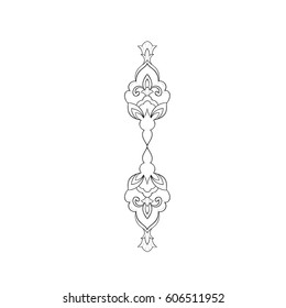 Sketch of a beautiful symmetrical pattern on a white background.