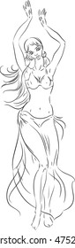 Sketch of bellydancer