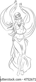 Sketch of bellydancer