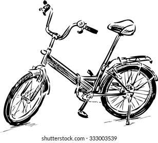 sketch of a bicycle