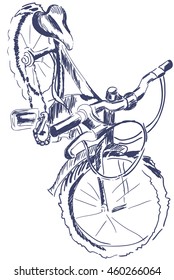 sketch bicycle foreshottering ink drawing