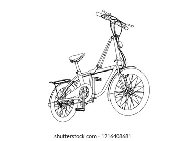 Sketch Bicycle Vector Stock Vector (Royalty Free) 1216408681 | Shutterstock