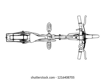 sketch bicycle vector