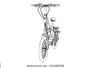 sketch bicycle vector