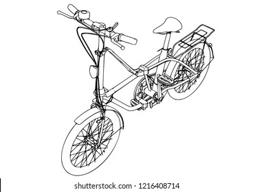 sketch bicycle vector