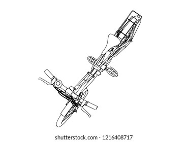 sketch bicycle vector