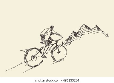 [43+] Sketch Mountain Bicycle Drawing