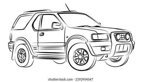 Esbozo de la gran camioneta.
